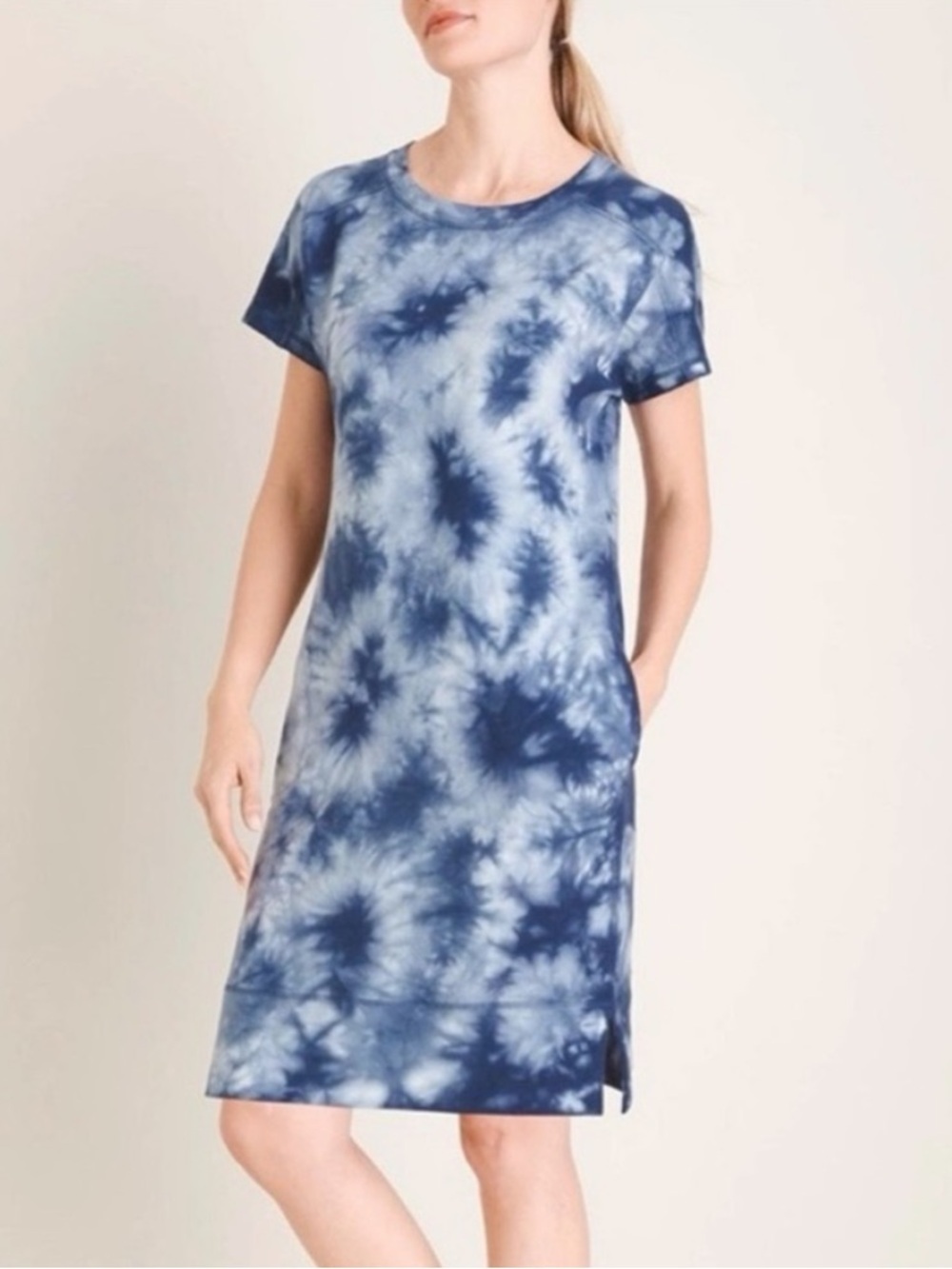 Chico’s Zenergy Blue Tie-Dye Tee Dress 2